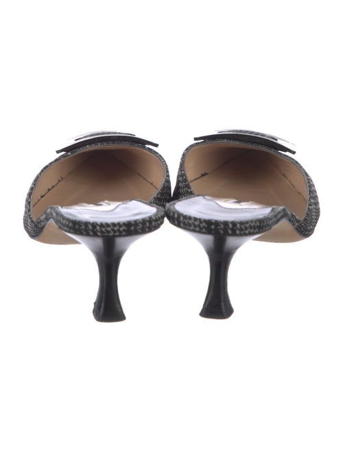 Manolo Blahnik Printed Mules