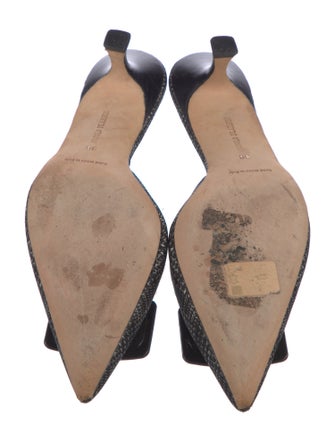 Manolo Blahnik Printed Mules