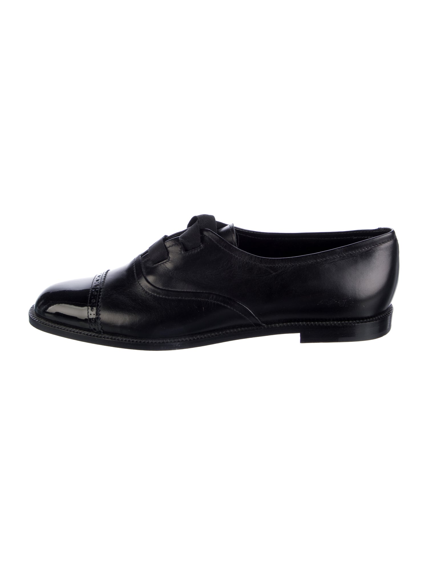 Manolo Blahnik Leather Lasercut Accents Oxfords