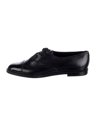 Manolo Blahnik Leather Lasercut Accents Oxfords