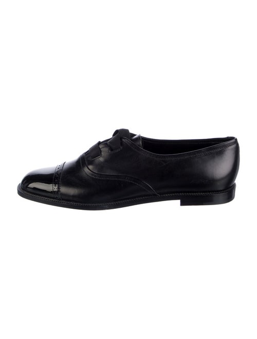 Manolo Blahnik Leather Lasercut Accents Oxfords