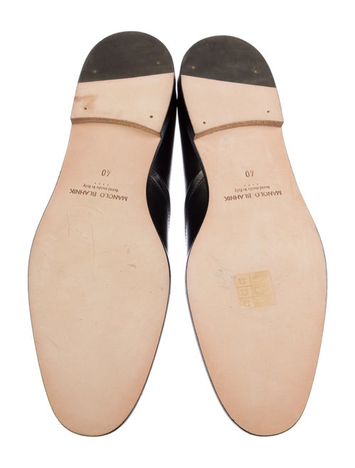 Manolo Blahnik Leather Lasercut Accents Oxfords