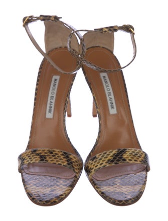 Manolo Blahnik Animal Print Sandals