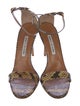 Manolo Blahnik Animal Print Sandals
