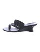 Manolo Blahnik Leather Slides