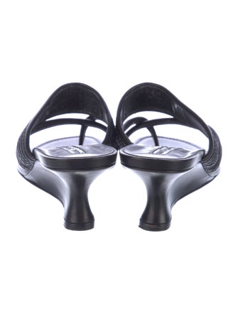 Manolo Blahnik Leather Slides