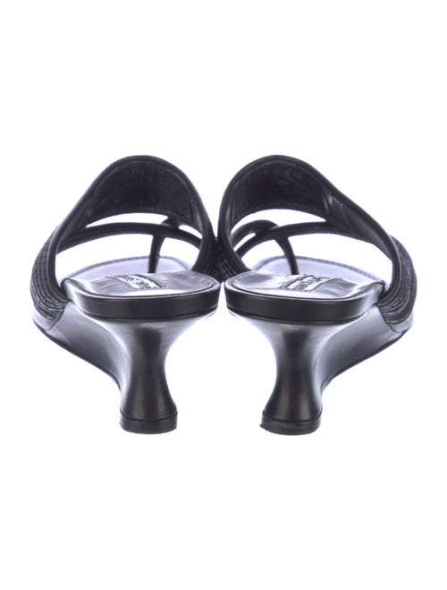 Manolo Blahnik Leather Slides