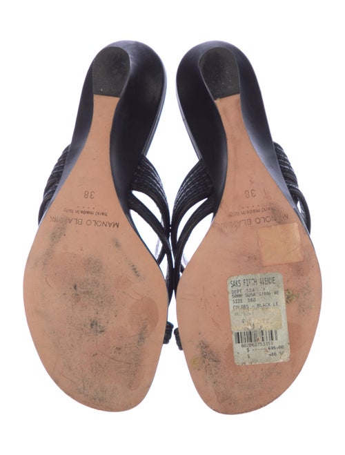 Manolo Blahnik Leather Slides