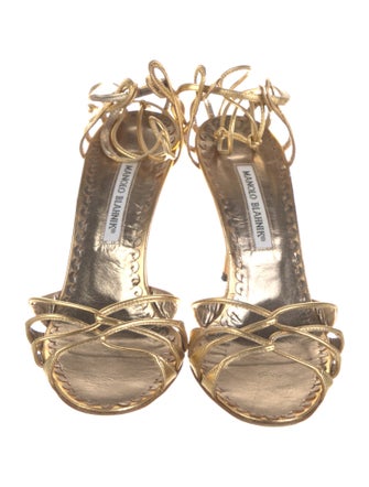 Manolo Blahnik Leather Gladiator Sandals