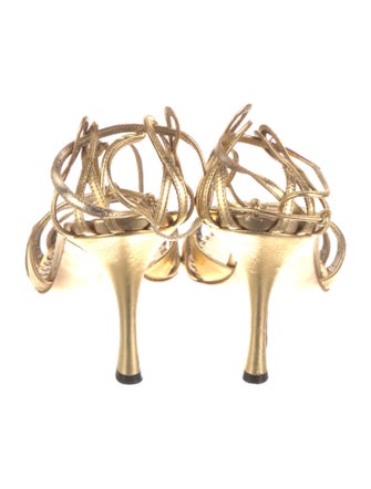 Manolo Blahnik Leather Gladiator Sandals