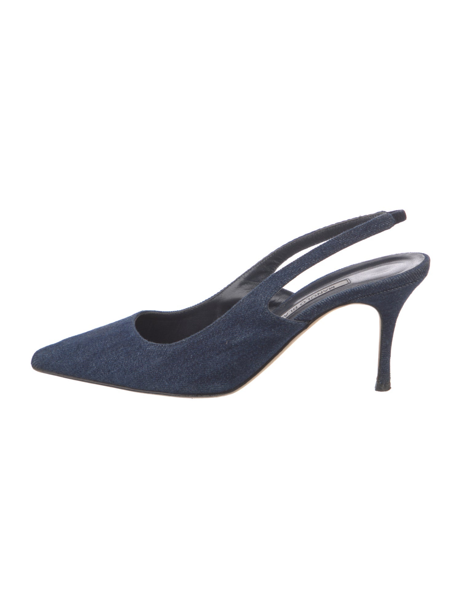 Manolo Blahnik Denim Slingback Pumps