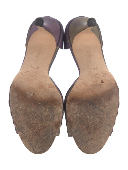 Manolo Blahnik Crystal Embellishments D'Orsay Pumps