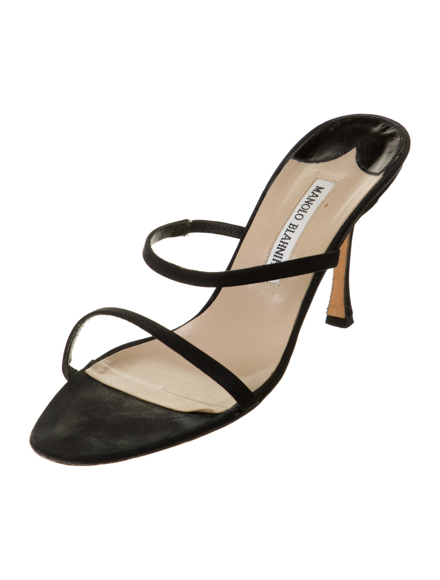 Manolo Blahnik Satin Slides