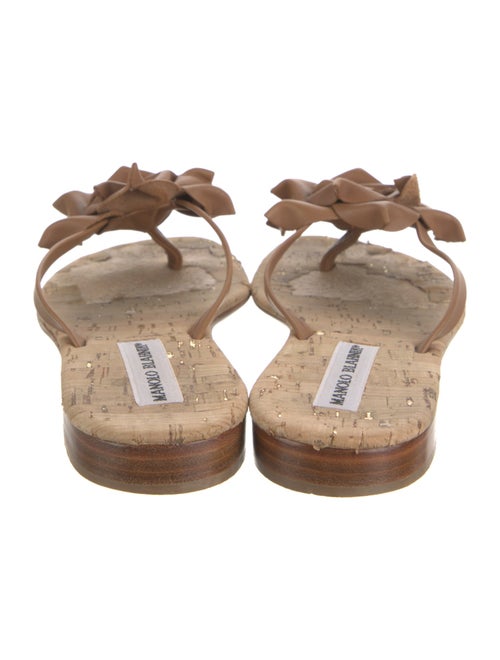 Manolo Blahnik Leather Slides