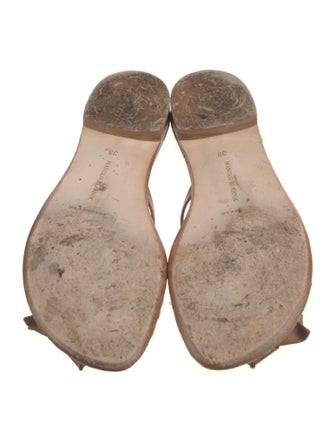 Manolo Blahnik Leather Slides