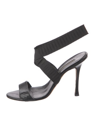 Manolo Blahnik Leather Slingback Sandals