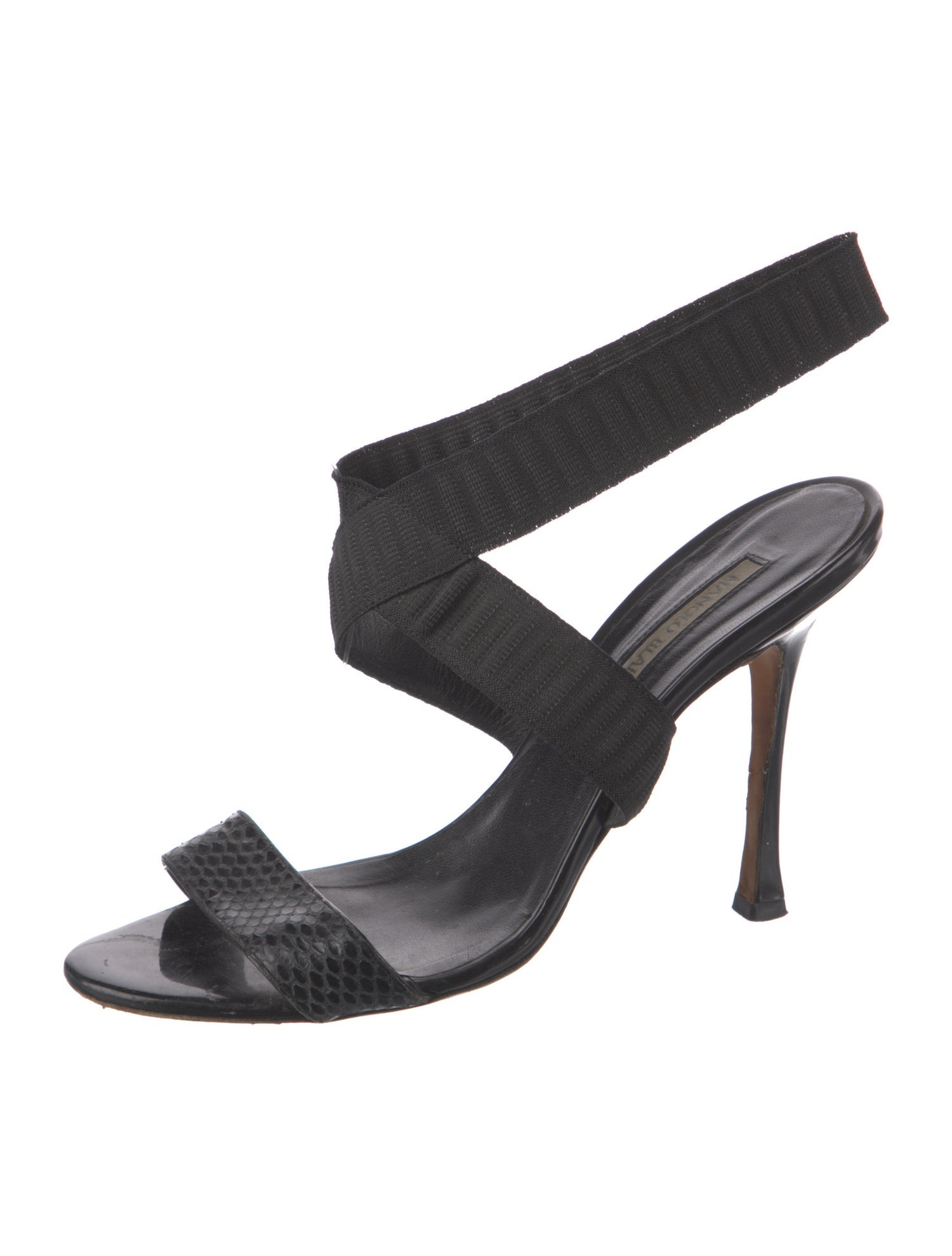 Manolo Blahnik Leather Slingback Sandals