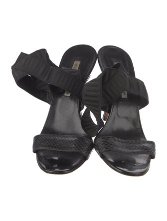 Manolo Blahnik Leather Slingback Sandals