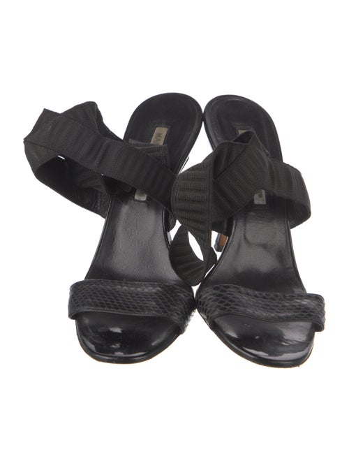 Manolo Blahnik Leather Slingback Sandals