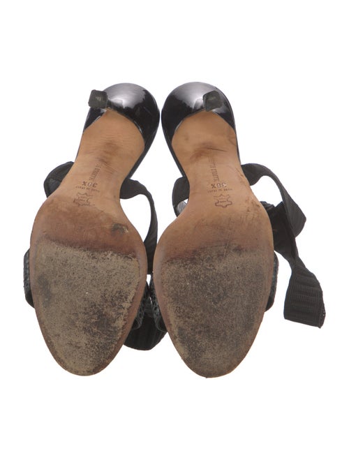 Manolo Blahnik Leather Slingback Sandals