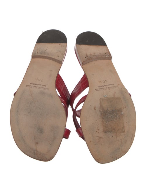 Manolo Blahnik Leather Slides