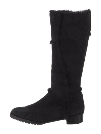 Manolo Blahnik Suede Riding Boots