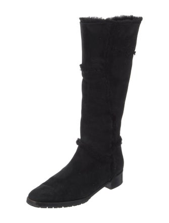 Manolo Blahnik Suede Riding Boots