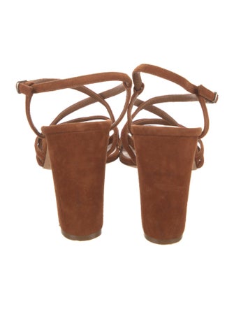 Manolo Blahnik Suede Slingback Sandals