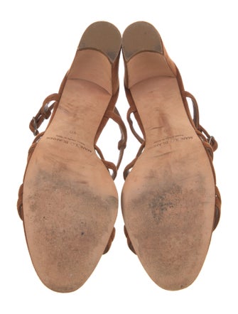 Manolo Blahnik Suede Slingback Sandals