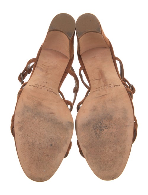 Manolo Blahnik Suede Slingback Sandals