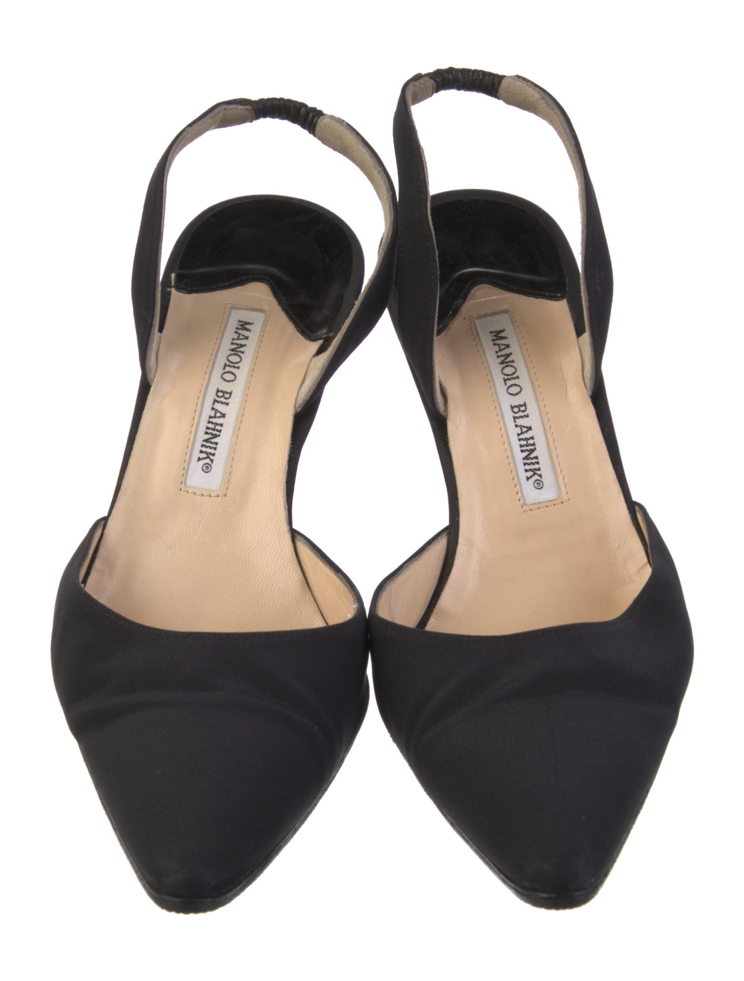 Manolo Blahnik Nylon Slingback Pumps
