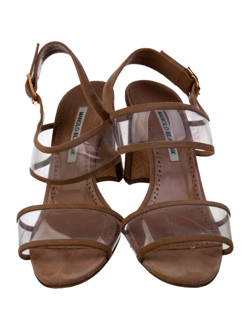 Manolo Blahnik Suede Slingback Sandals