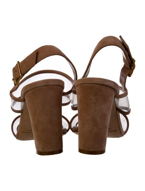 Manolo Blahnik Suede Slingback Sandals