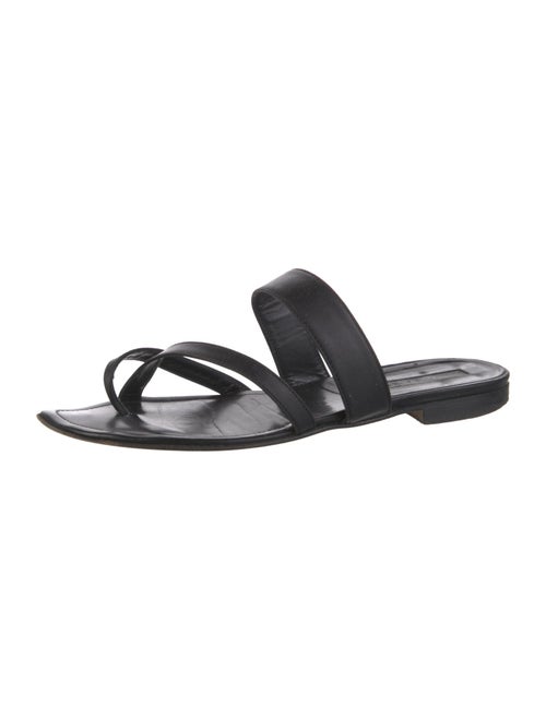 Manolo Blahnik Leather Slides