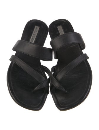 Manolo Blahnik Leather Slides