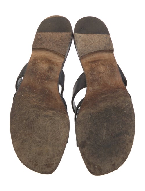 Manolo Blahnik Leather Slides