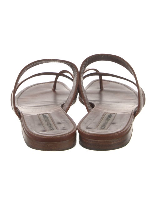 Manolo Blahnik Leather Slides