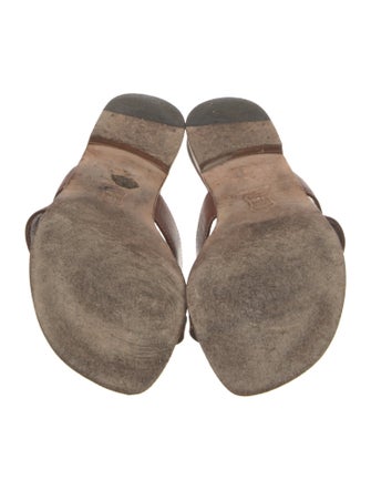 Manolo Blahnik Leather Slides