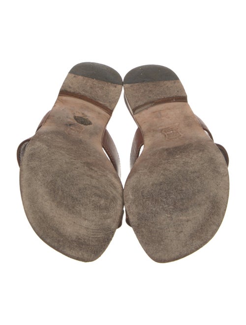 Manolo Blahnik Leather Slides