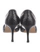 Manolo Blahnik Embossed Leather Animal Print D'Orsay Pumps
