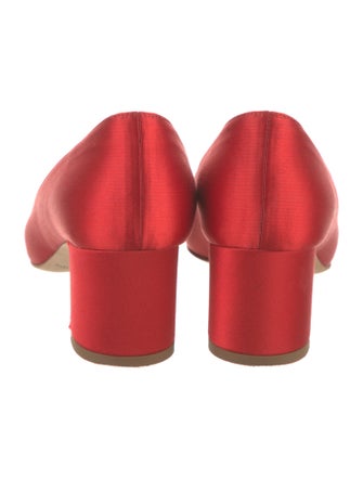 Manolo Blahnik Satin Crystal Embellishments Pumps