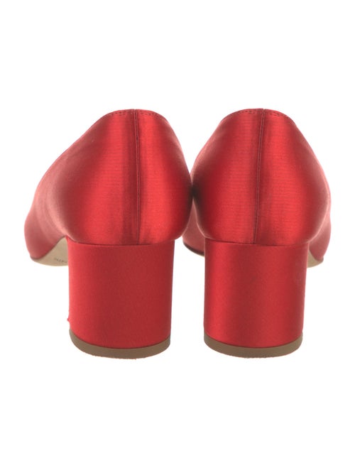 Manolo Blahnik Satin Crystal Embellishments Pumps