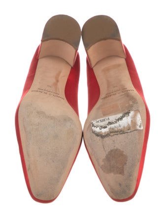 Manolo Blahnik Satin Crystal Embellishments Pumps