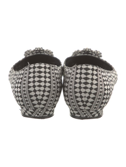 Manolo Blahnik Printed Crystal Embellishments Flats