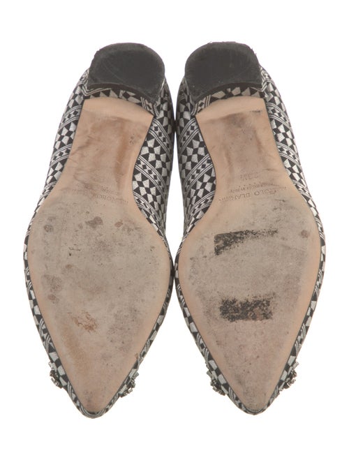 Manolo Blahnik Printed Crystal Embellishments Flats