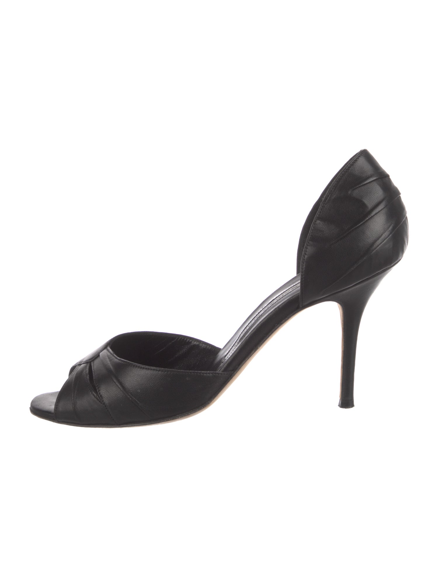 Manolo Blahnik Leather D'Orsay Pumps