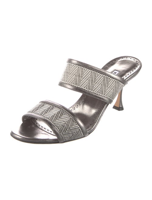 Manolo Blahnik Leather Slides