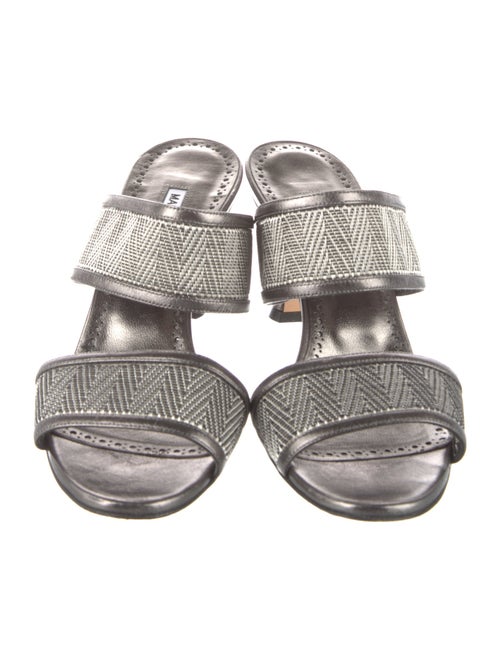 Manolo Blahnik Leather Slides