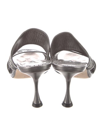 Manolo Blahnik Leather Slides