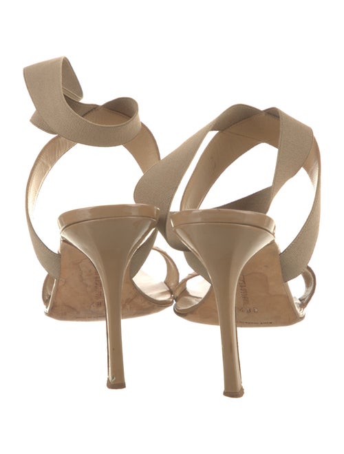 Manolo Blahnik Canvas Slingback Sandals